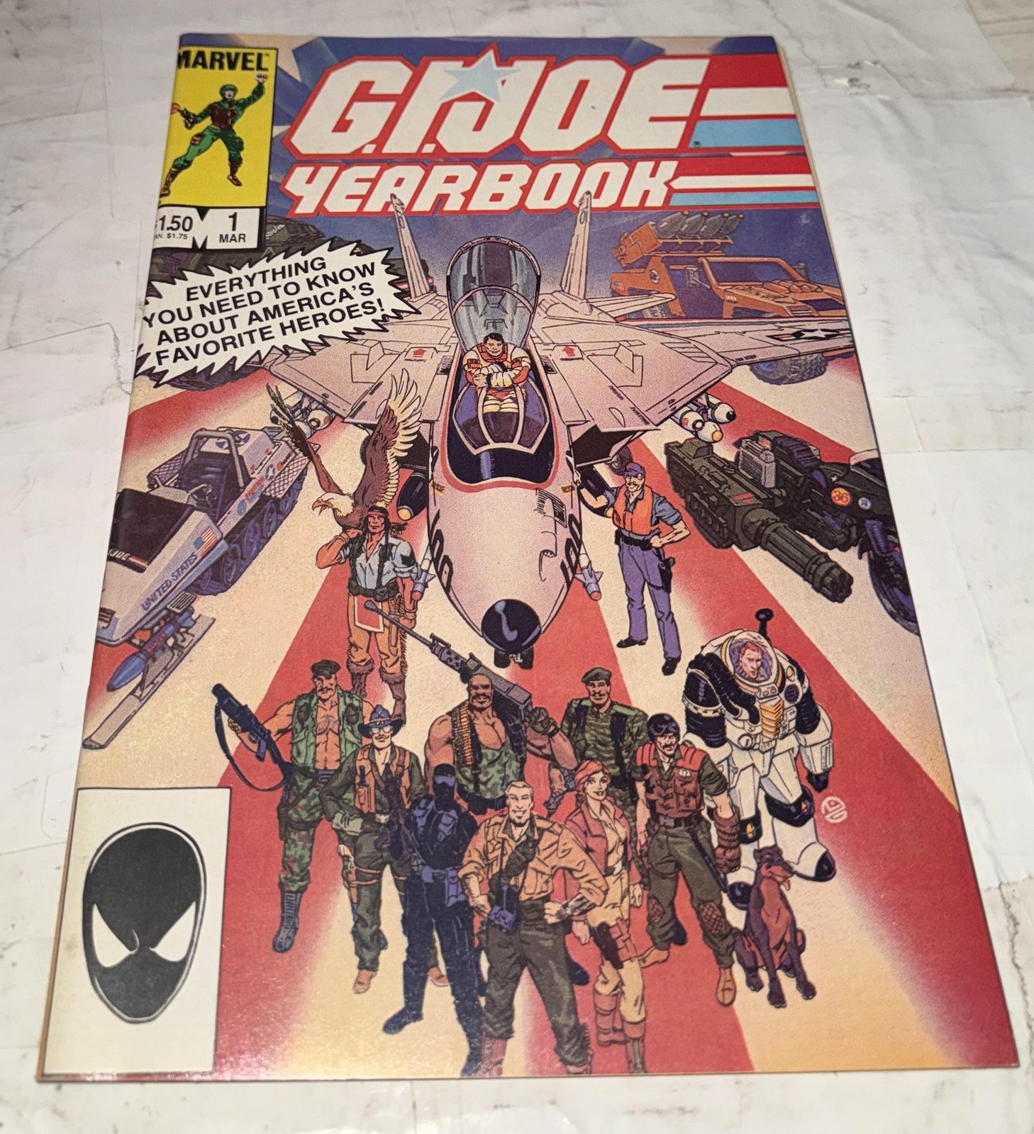 Marvel G.I. 1985 vintage Joe Yearbook #1 Fumetto $1.50 America's Heroes Team