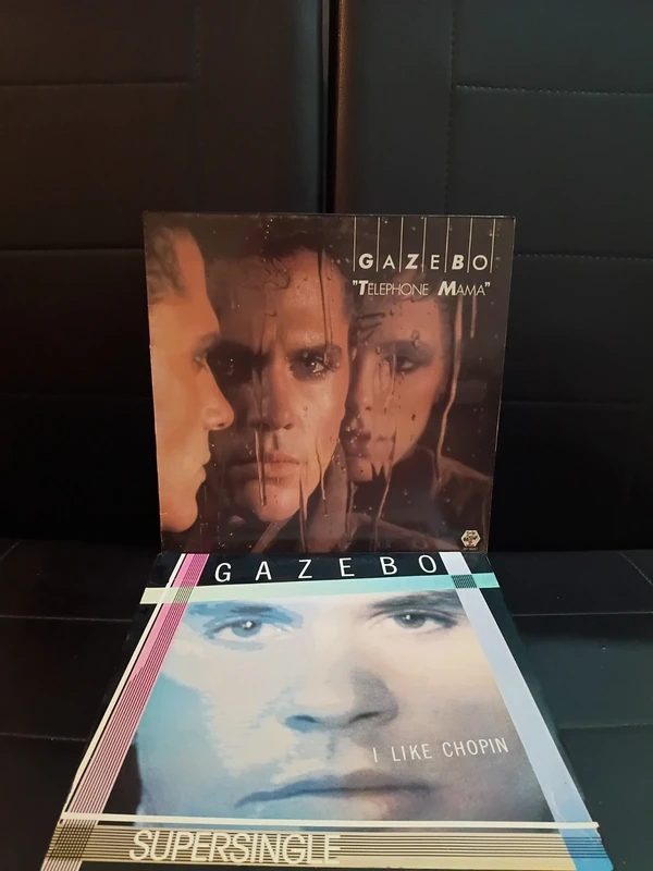 Lote 2 Vinilos Gazebo: 1 LP y 1 Maxi-Single
