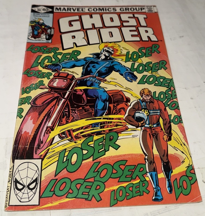 Ghost Rider #46 fumetti Marvel vintage 40 centesimi 1980 perdente