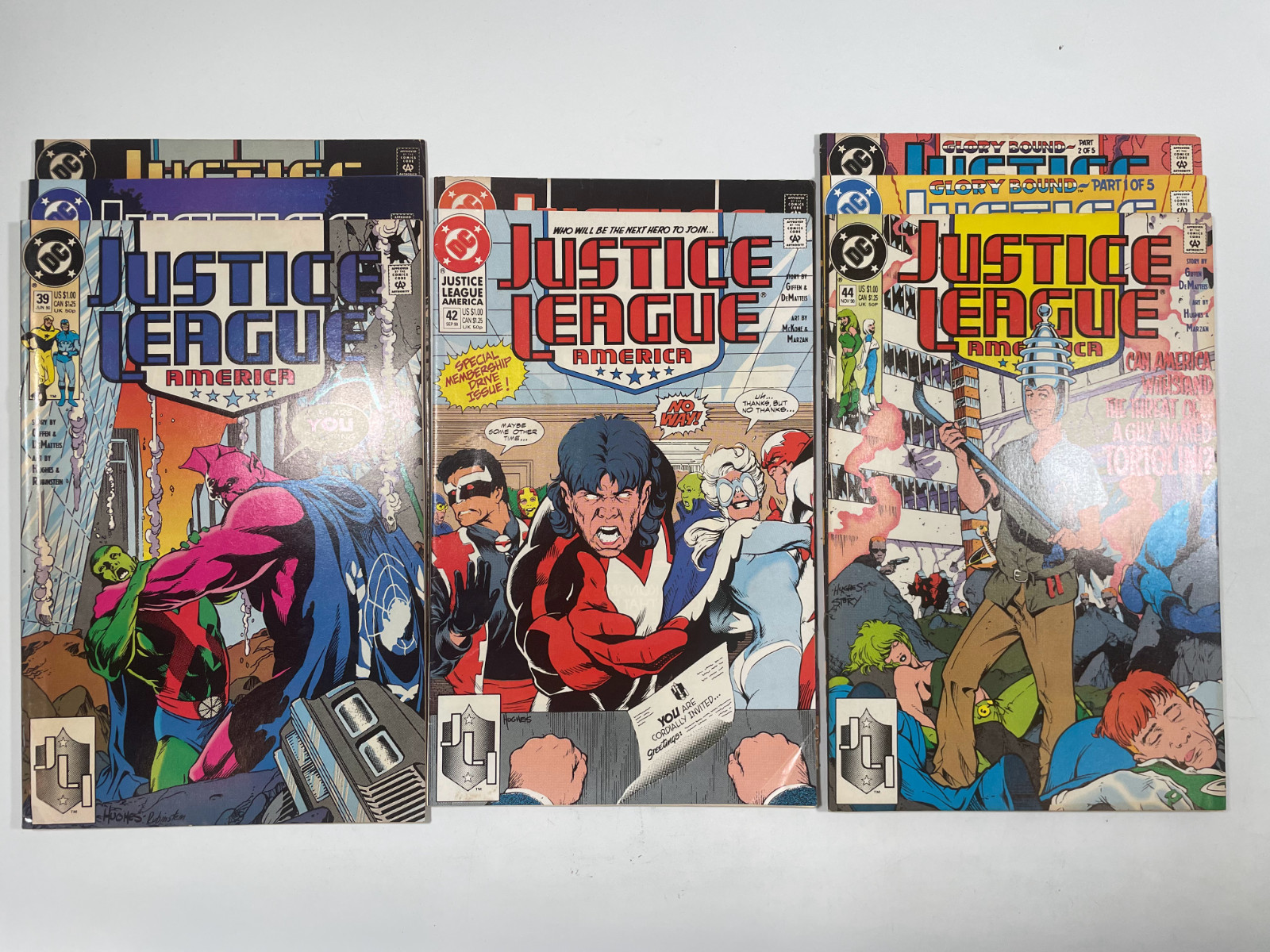 Justice League America #39, 40, 41, 42, 43, 44, 46, 47 - 1990 - Lot of 8