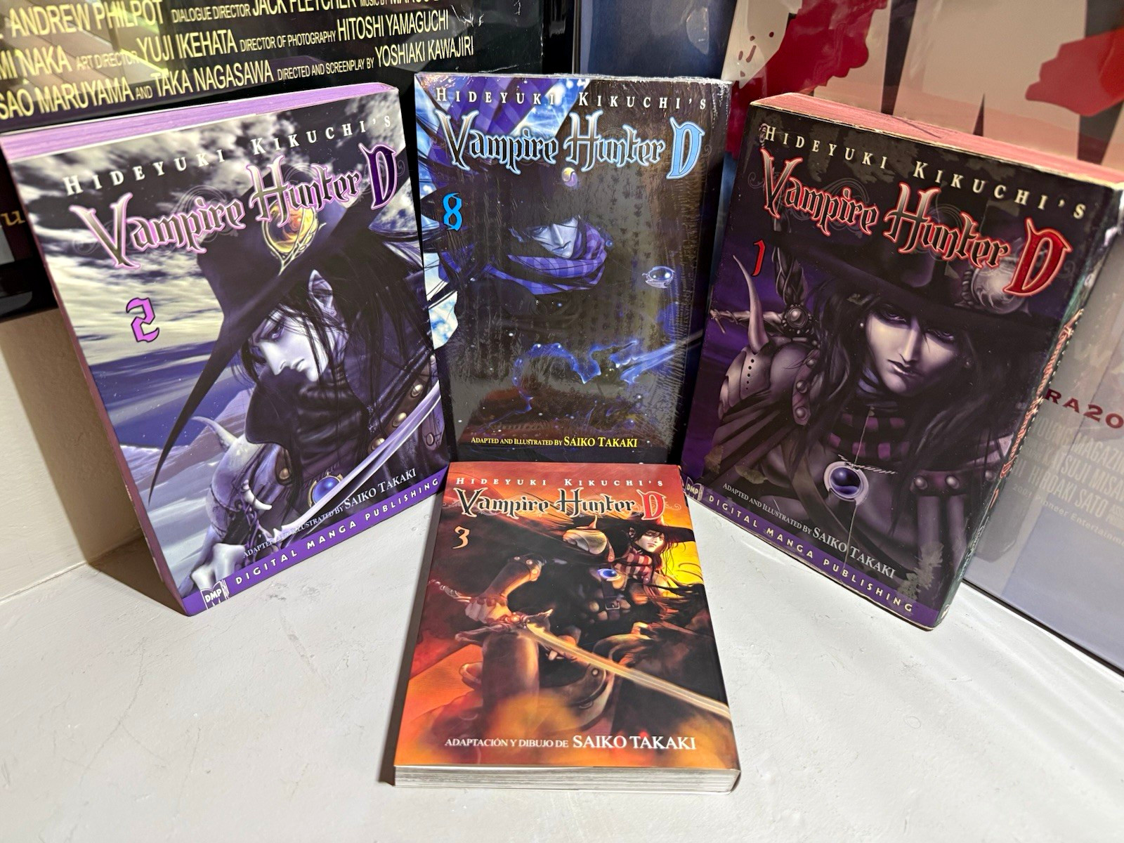 Hideyuki Kikuchi Vampire Hunter D Manga Vol 1,2,3spagnolo,8 leggere descrizione