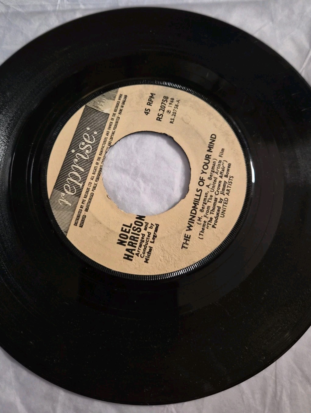 Niel Harrison Windmills Of Your Mind 7 Inch Vinyl Single Great Condition