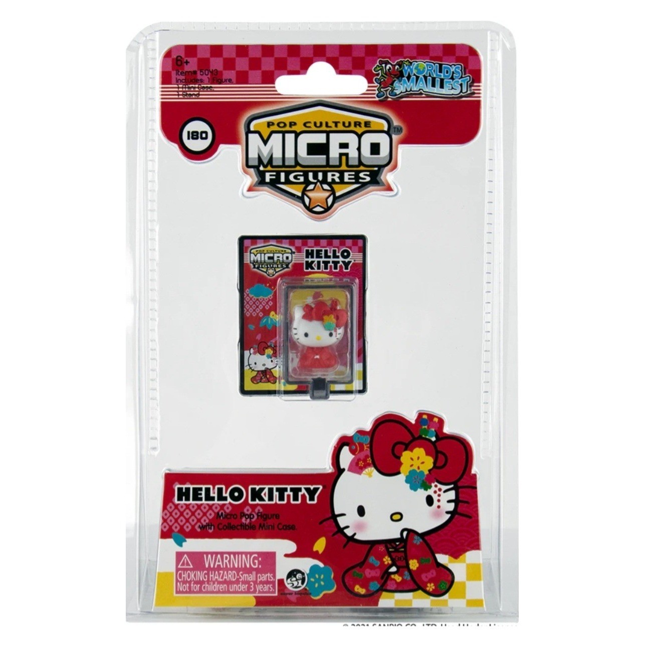 NUOVO giocattolo microfigure cultura pop HELLO KITTY IN RED DRESS più piccolo del mondo nuovo