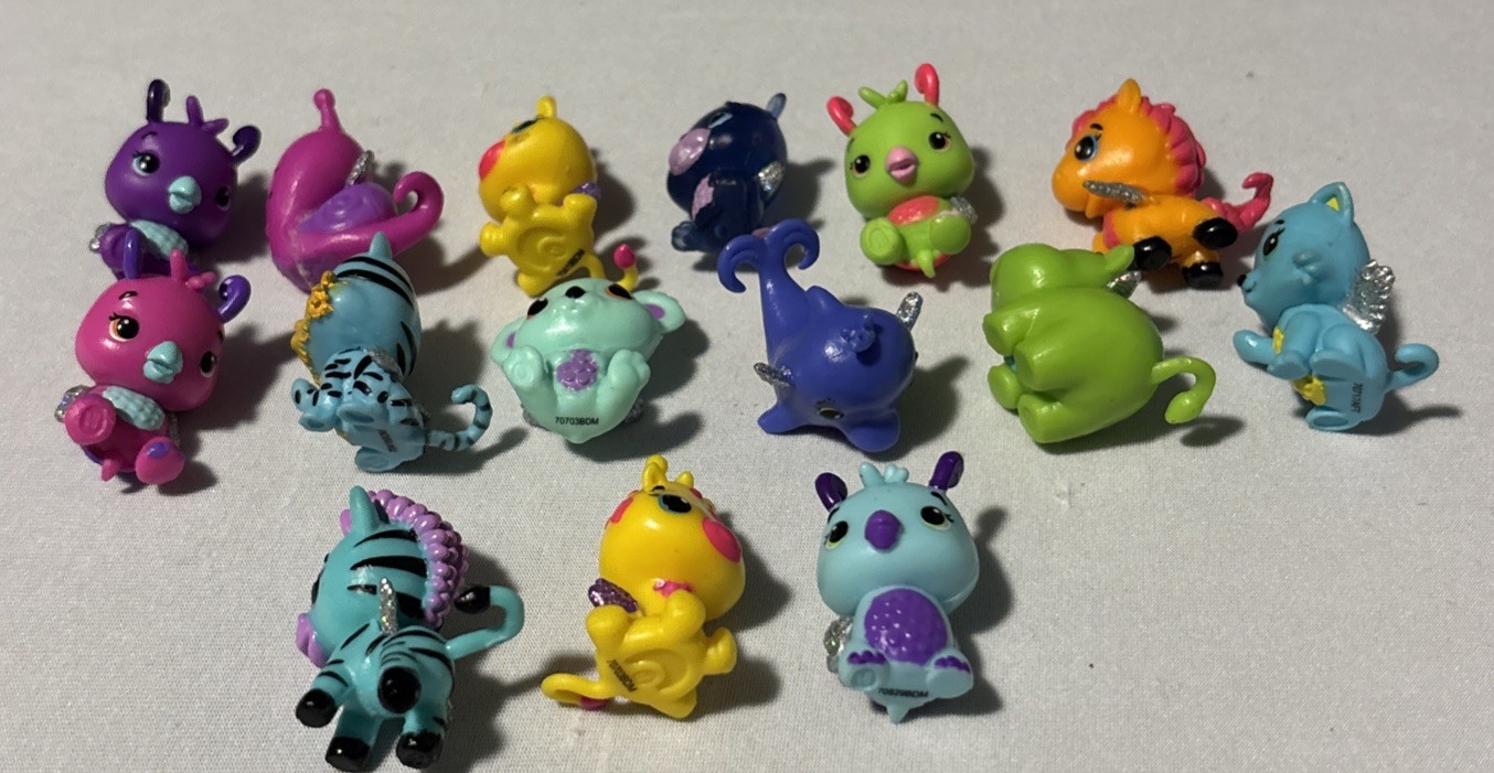 Lotto 15 Mini Figurine Giocattolo Miste Hatchimals Da Collezione