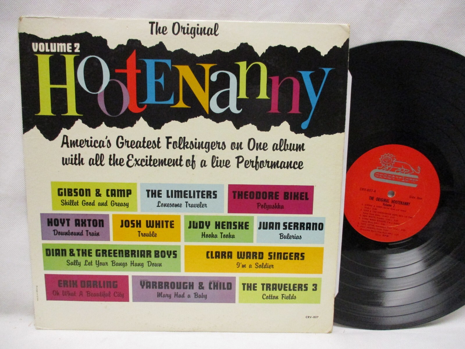 The Original Hootenanny Vol 2 1963 Mono LP Crestview 807 Hoyt Axton, Limeliters