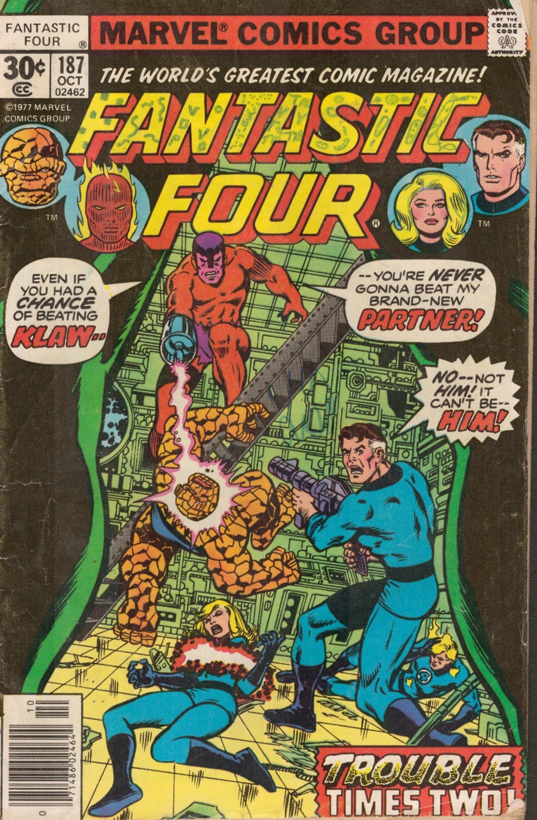 55236: MARVEL FANTASTIC FOUR #187 VG Grade