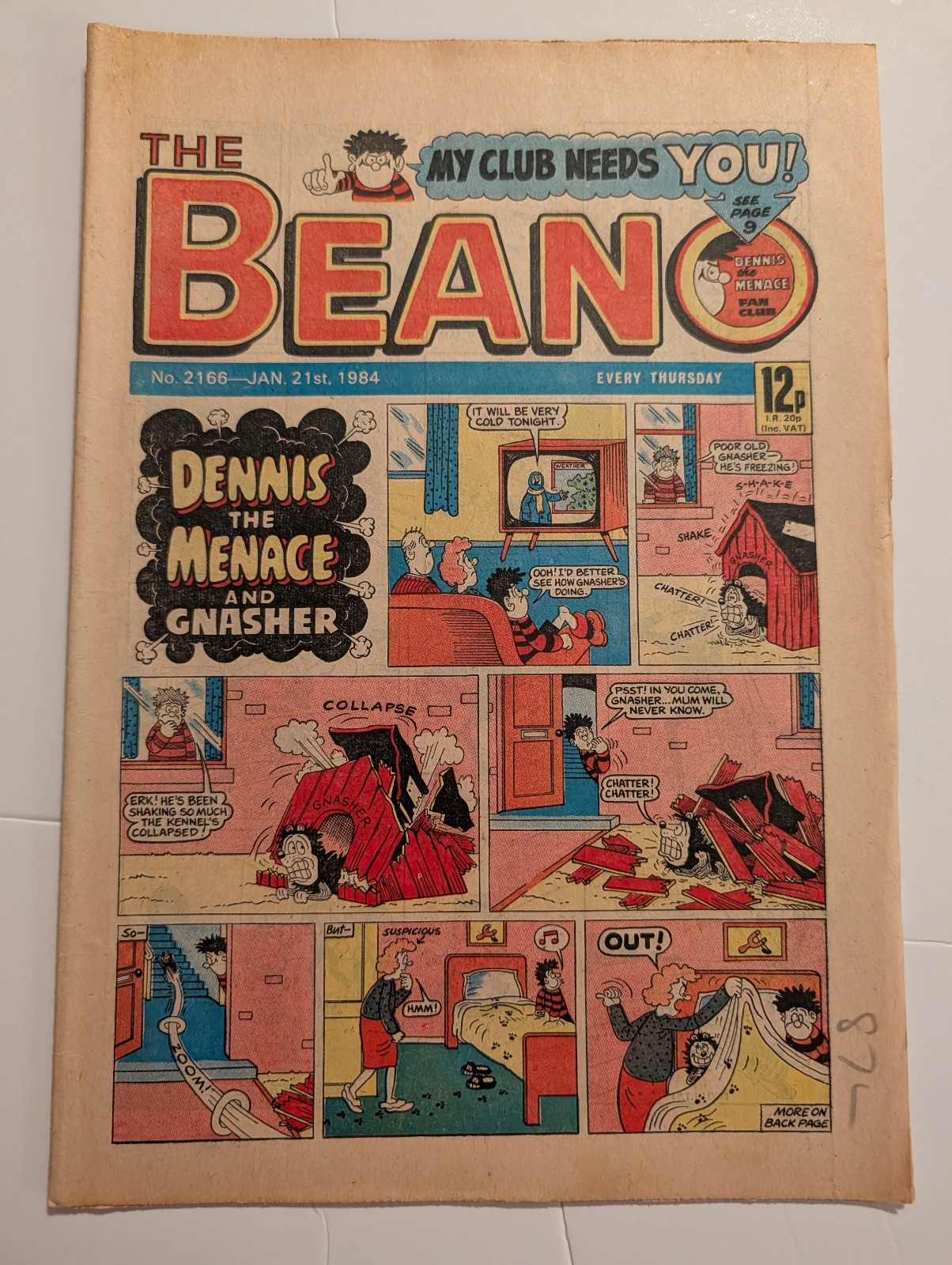 Beano Comic No 2166, January 21st 1984.