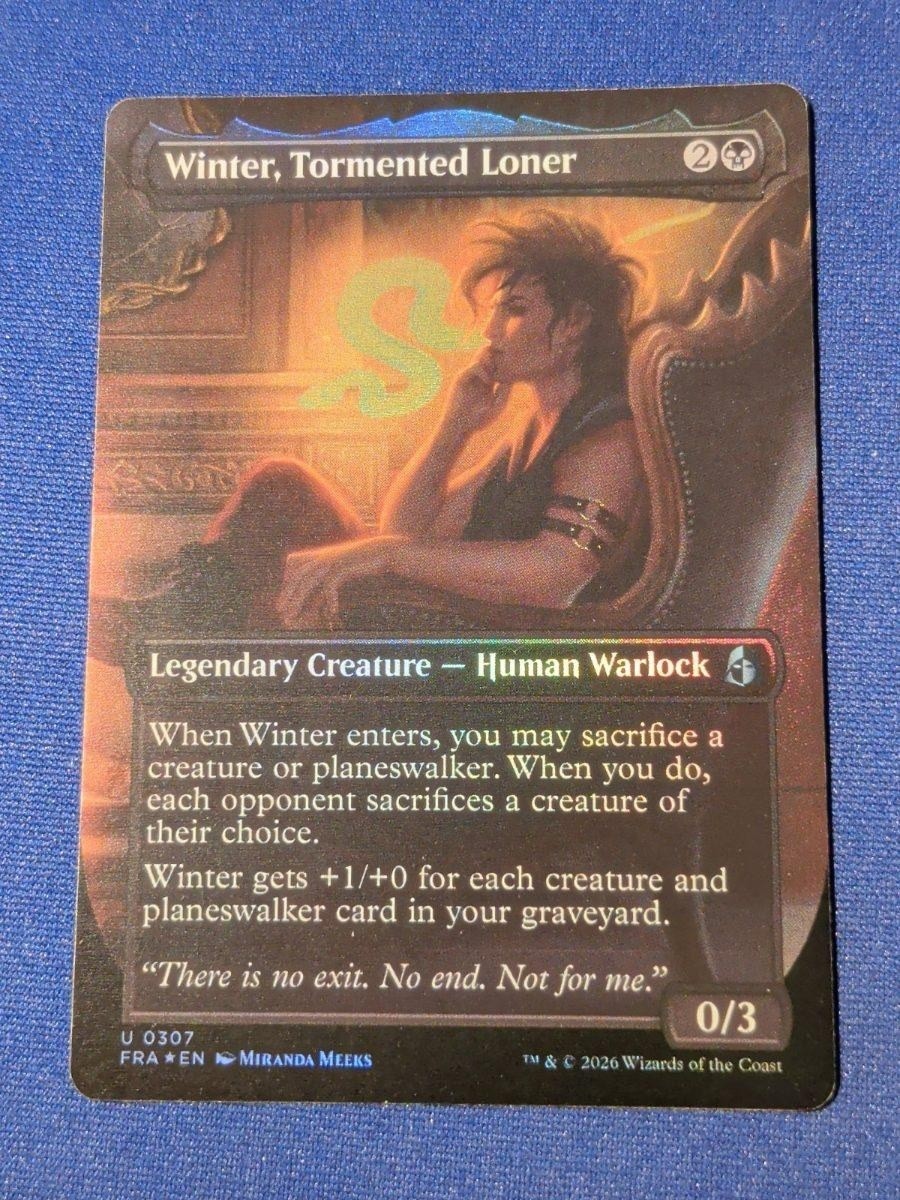 Winter, Tormented Loner (senza confini) Foil Reality Fracture #307 quasi nuovo MTG