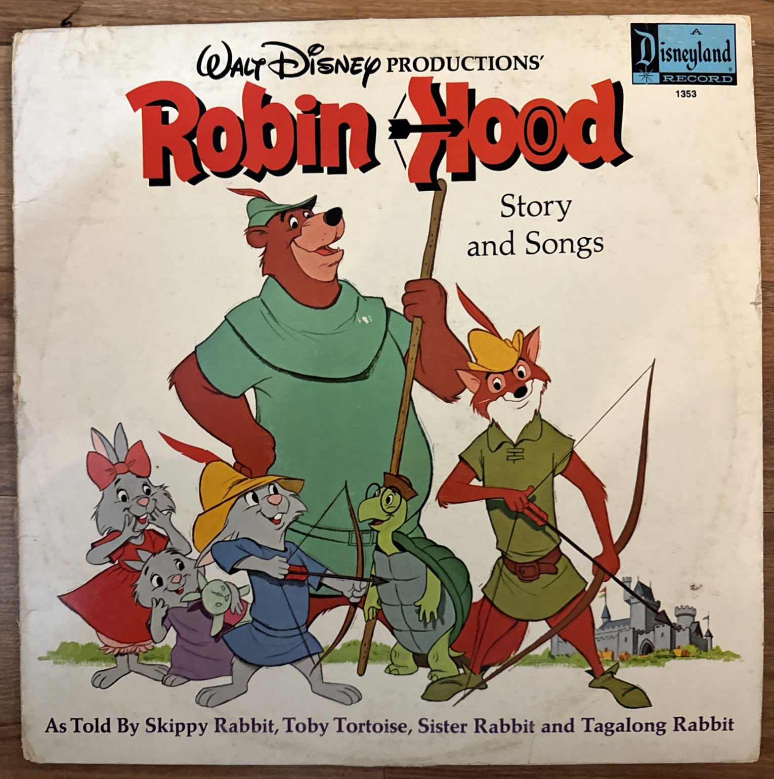 1973 Walt Disney Robinhood Stories & Songs 33 LP Vinyl Record!!!