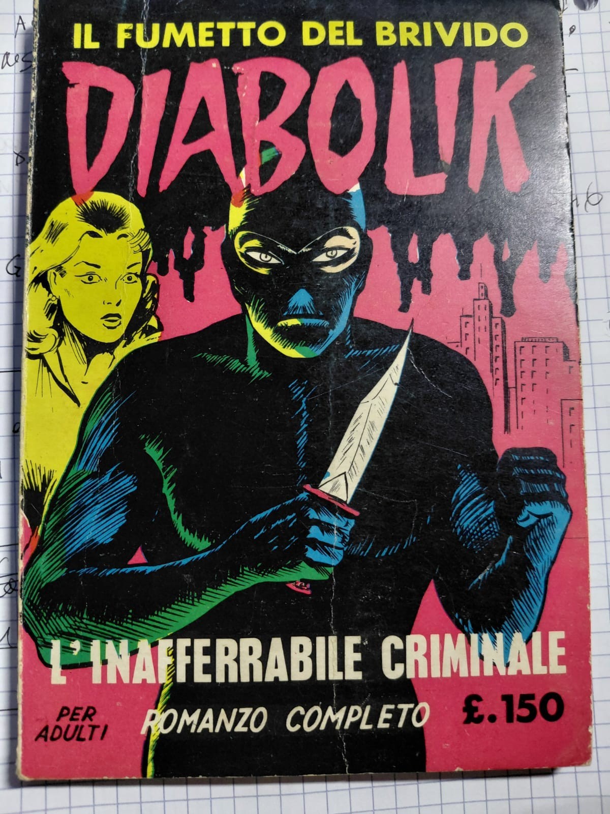 Fumetto Diabolik Prima serie Nr. 2 Sodip