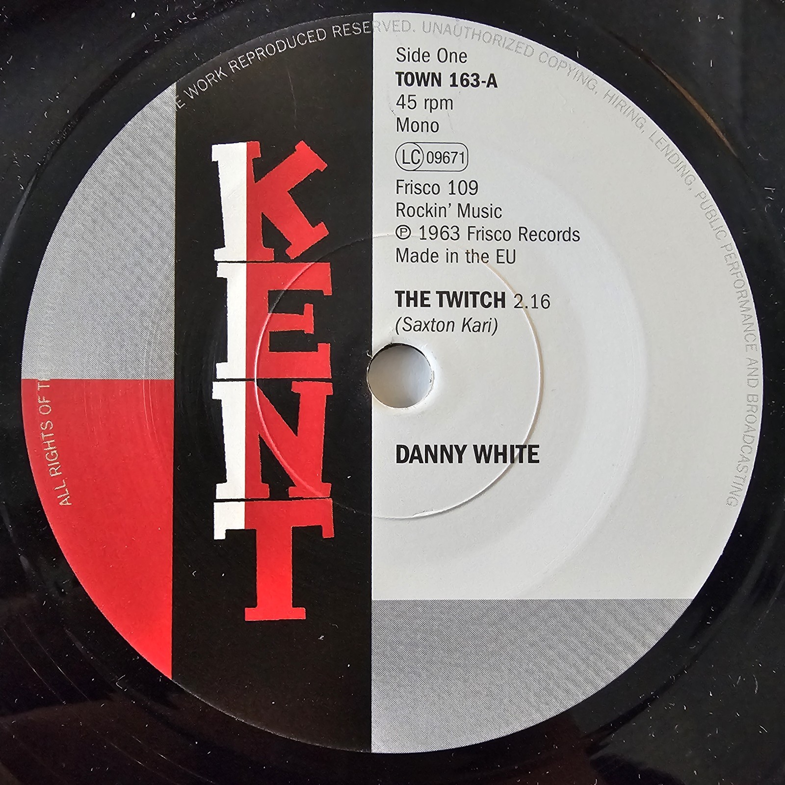 Danny White The Twitch Kent R&B Northern Soul Record - REF 106