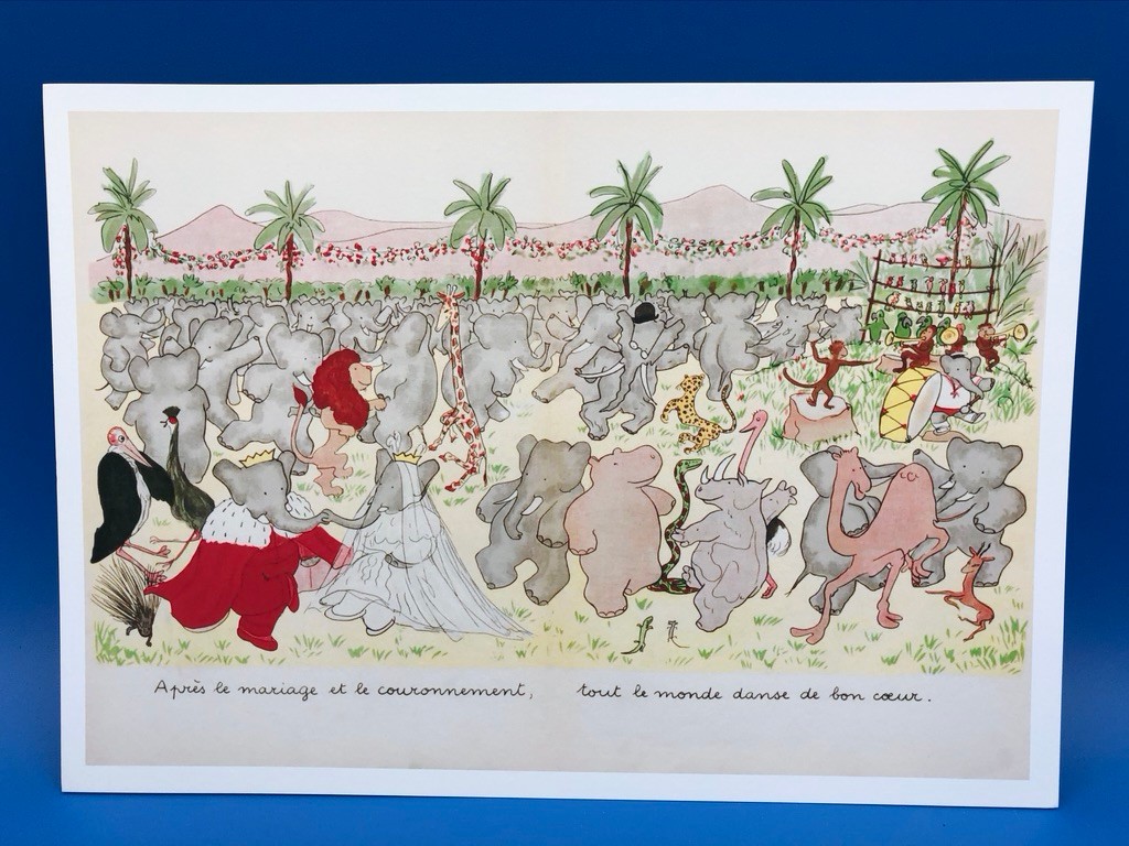 De Brunhoff Histoire de Babar Tirage format A4 La fête