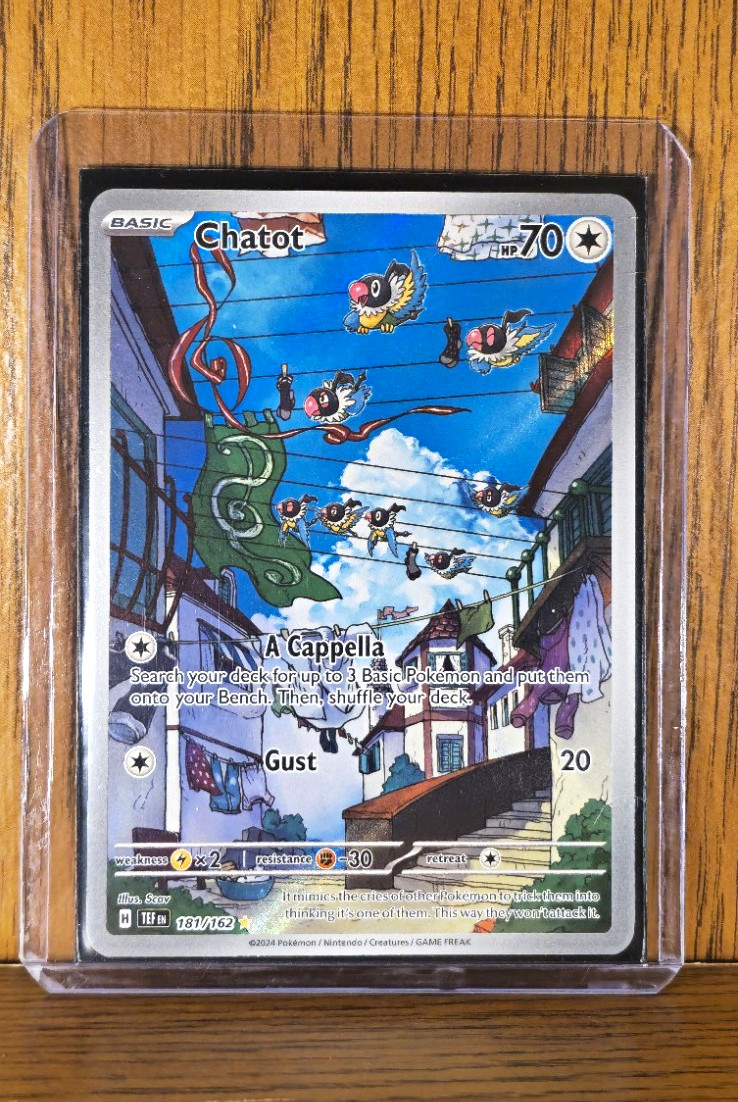 Chatot 181/162 Forze Temporali Holo Rara Carta Pokemon TCG Inglese 2024