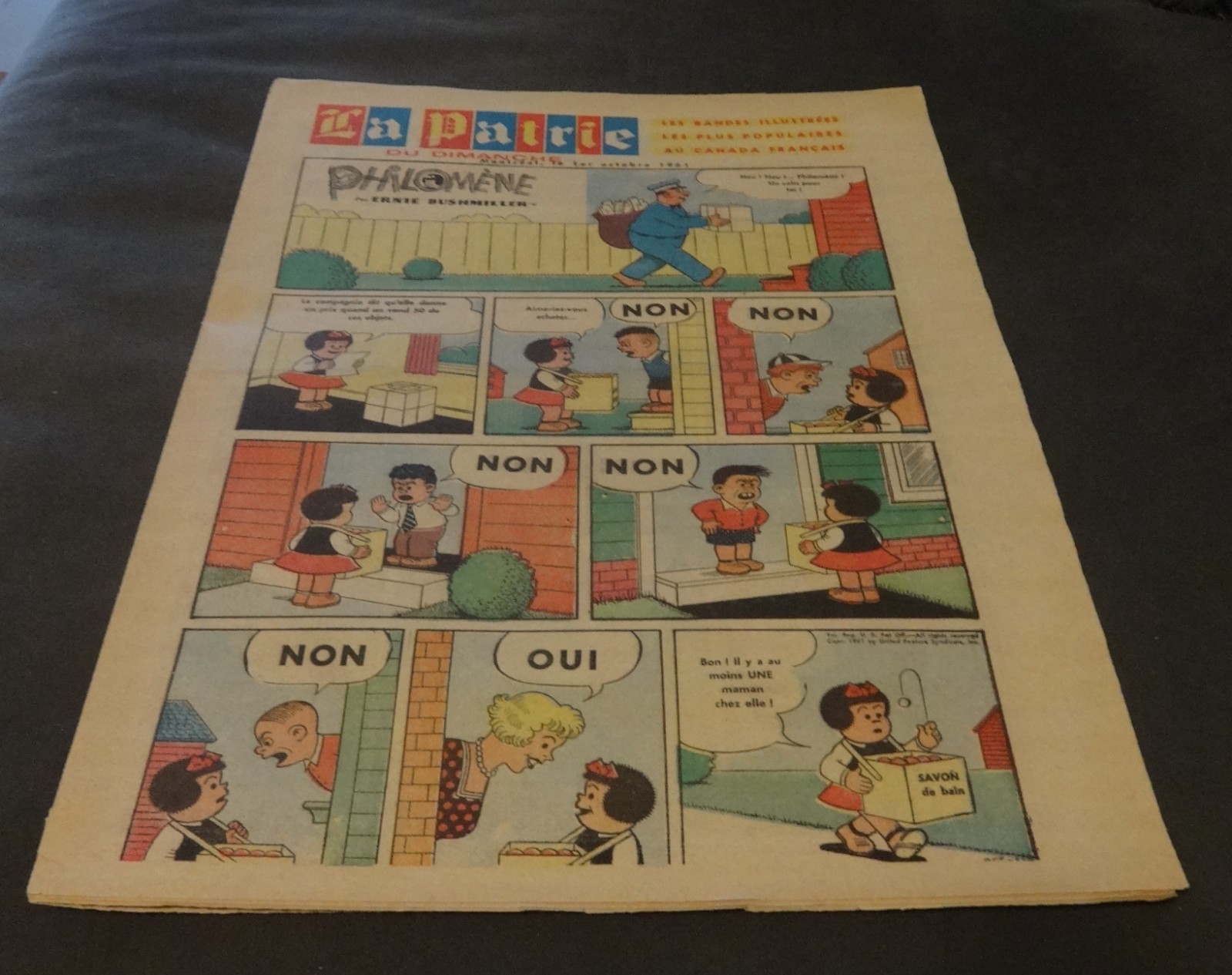 La Patrie - French newspapers comic strips supplement  Montreal Le  Oct- 1 -1961