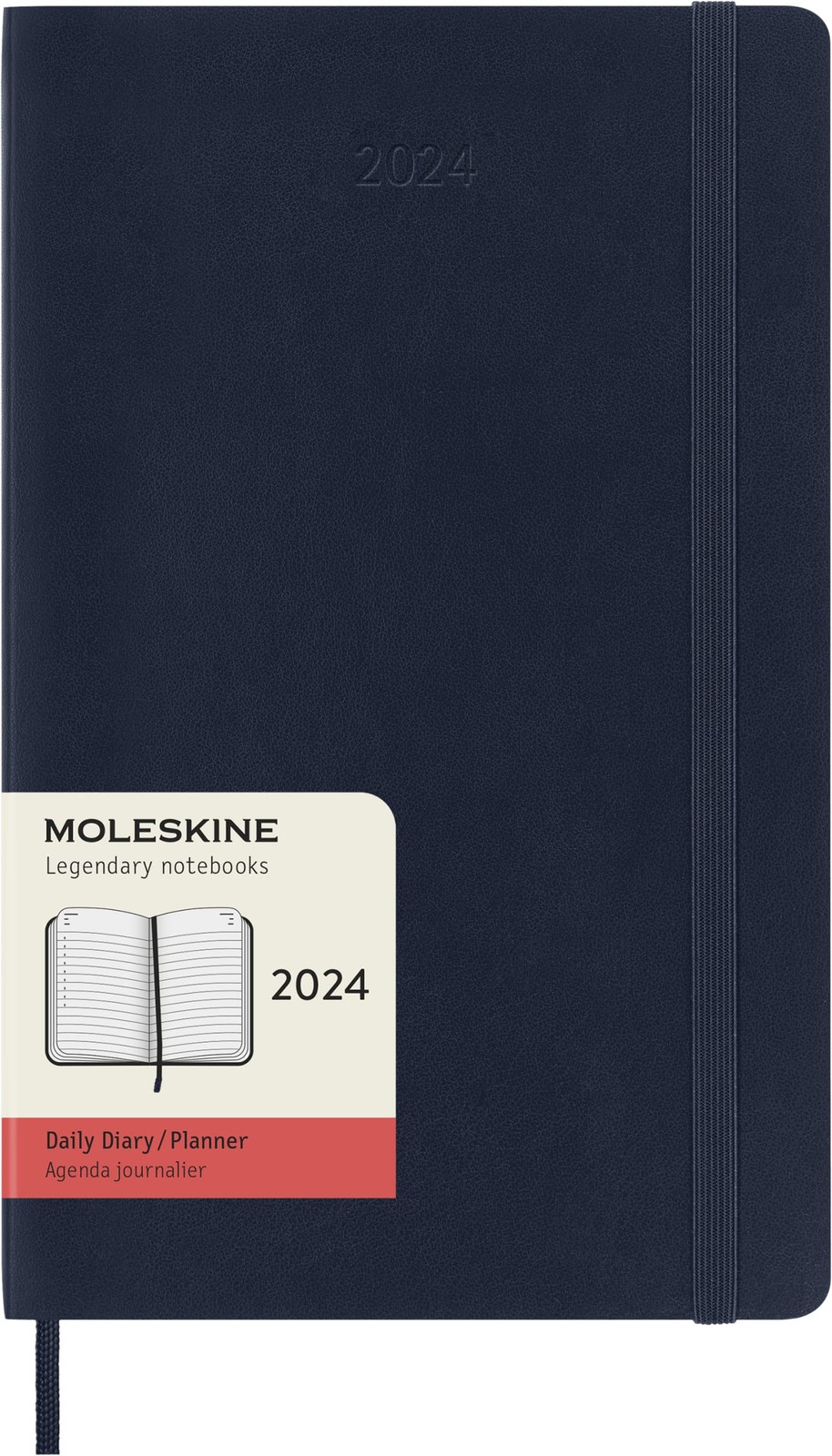 Agenda Giornaliera 12 Mesi 2024, Agenda 2024, Formato Large 13x21, Copertina