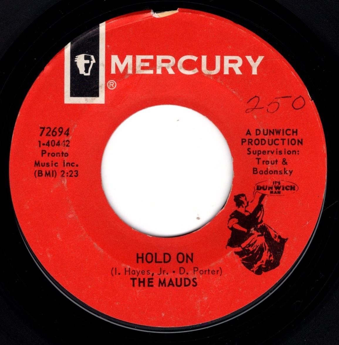 The Mauds 45 Hold On / C'Mon And Move 1967 VG+