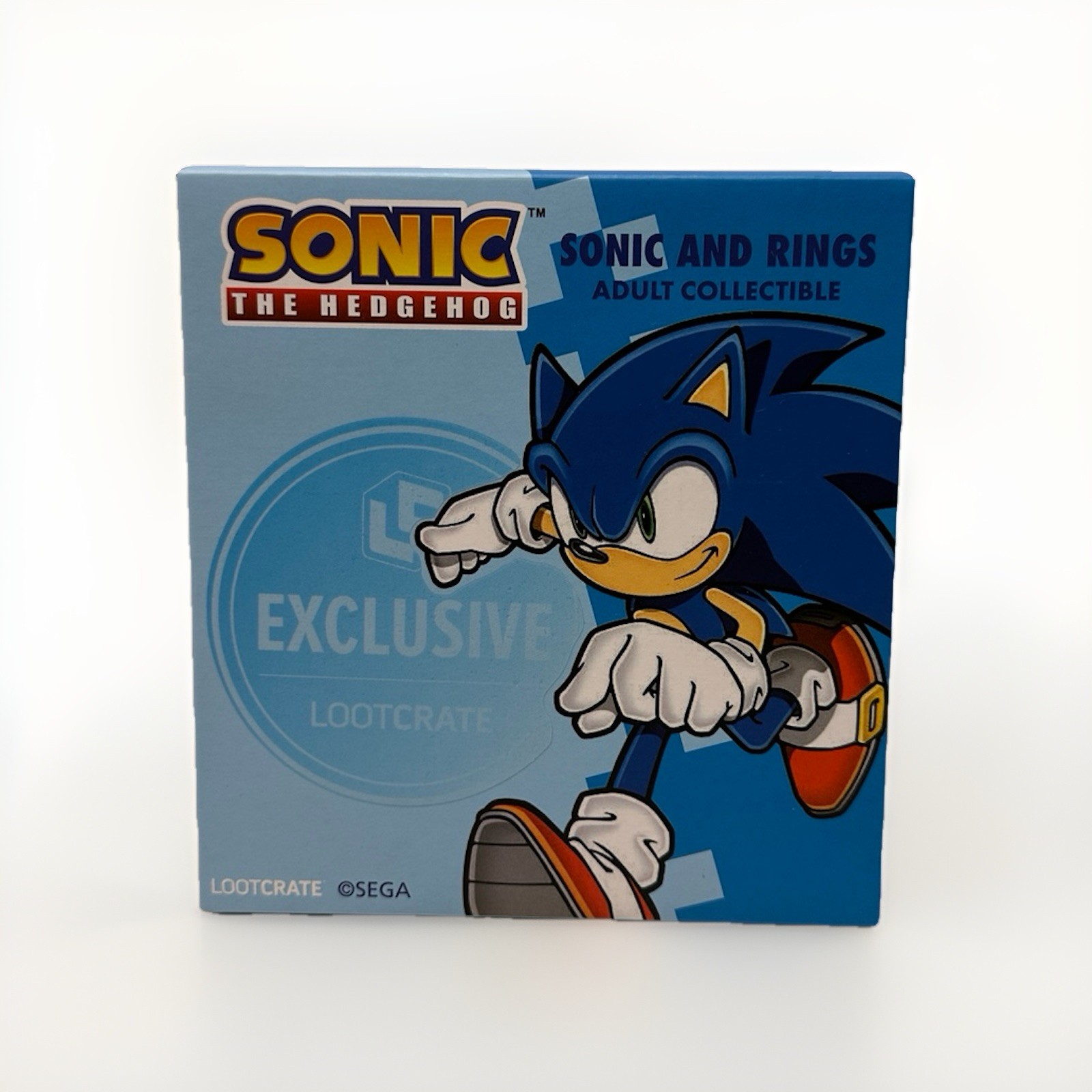 Sonic Il Riccio Sonic e Anelli Adulto Collezione 2018 Cassa Bottino Esclusiva