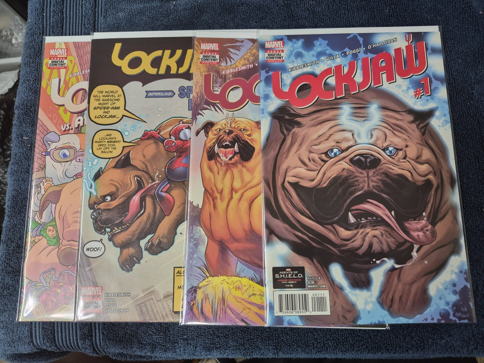 Lotto set Marvel Lockjaw 1 2 3 4 2018 quasi nuovi $10 spedizione combinata piatta