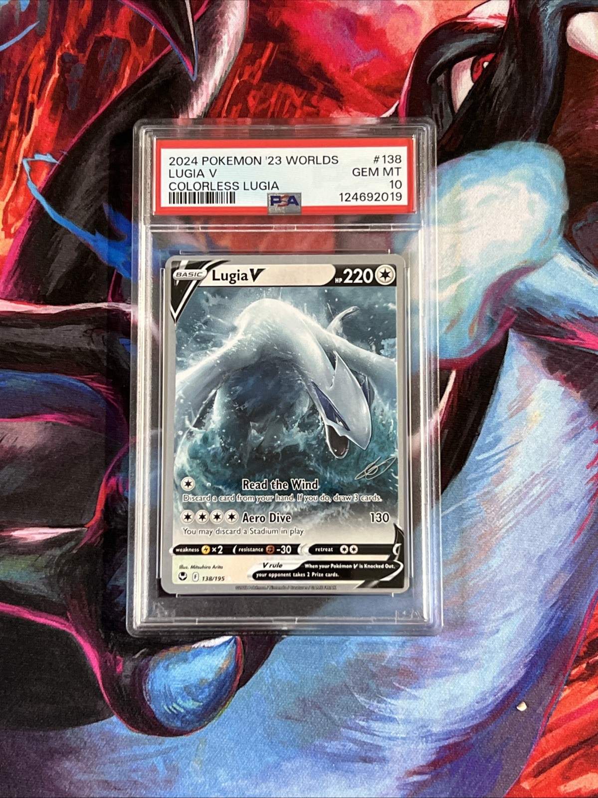 MAZZO 2024 POKEMON 2023 WORLD CHAMPIONSHIP: INCOLORE LUGIA #138 LUGIA V PSA 10