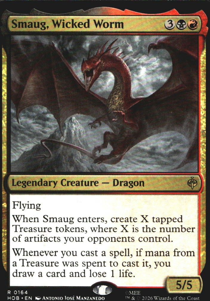 Smaug, Wicked Worm 164 Lo Hobbit R quasi nuovo Magic: The Gathering