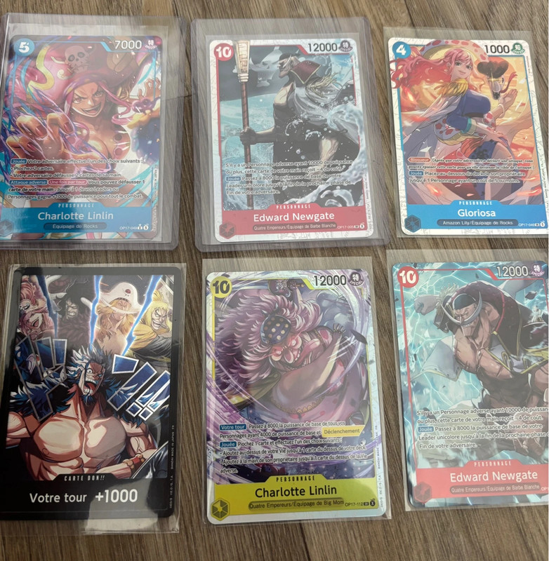 Lot de cartes one piece