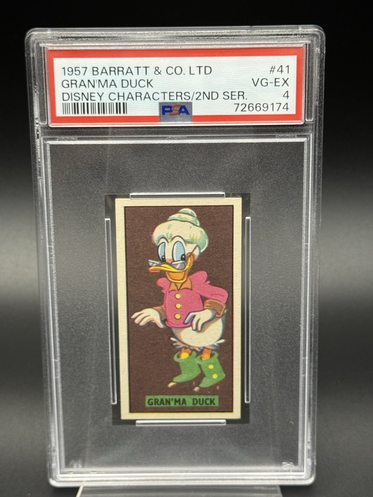1957 Barratt & Co Ltd Gran'Ma Duck Disney Characters 2nd Series PSA 4