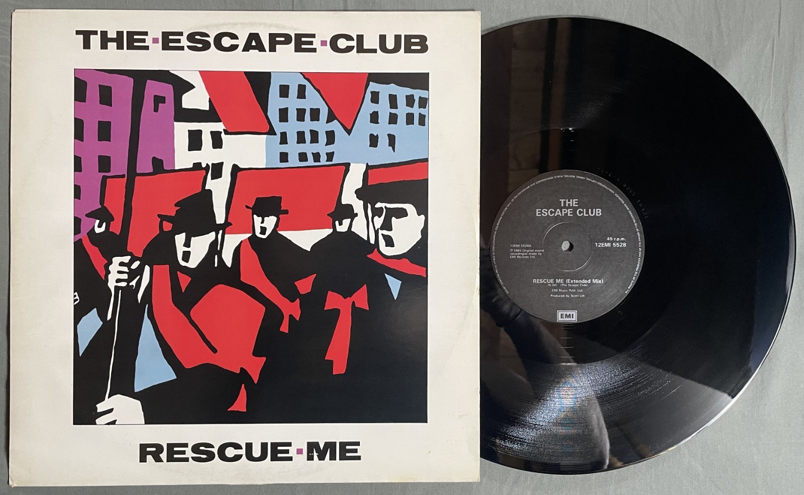 THE ESCAPE CLUB RESCUE ME VINYL 12" UK 1985 VG+ VG+