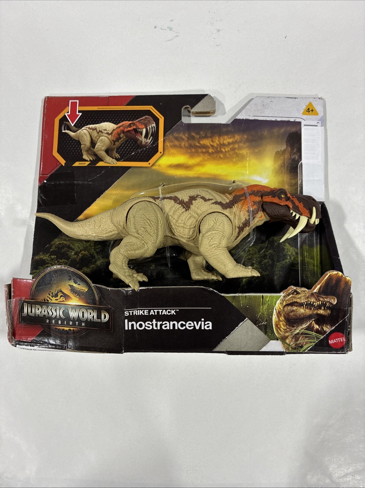 Jurassic World Rebirth Strike Attack Inostrancevia 2025 New! Box Damaged See Pic