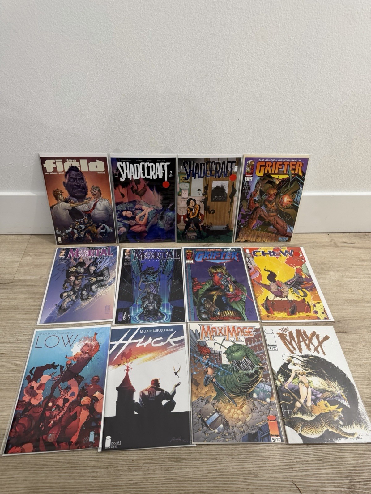 Lotto di 12 fumetti immagine The Maxx Huck Chew Shadecraft Grifter BASSO