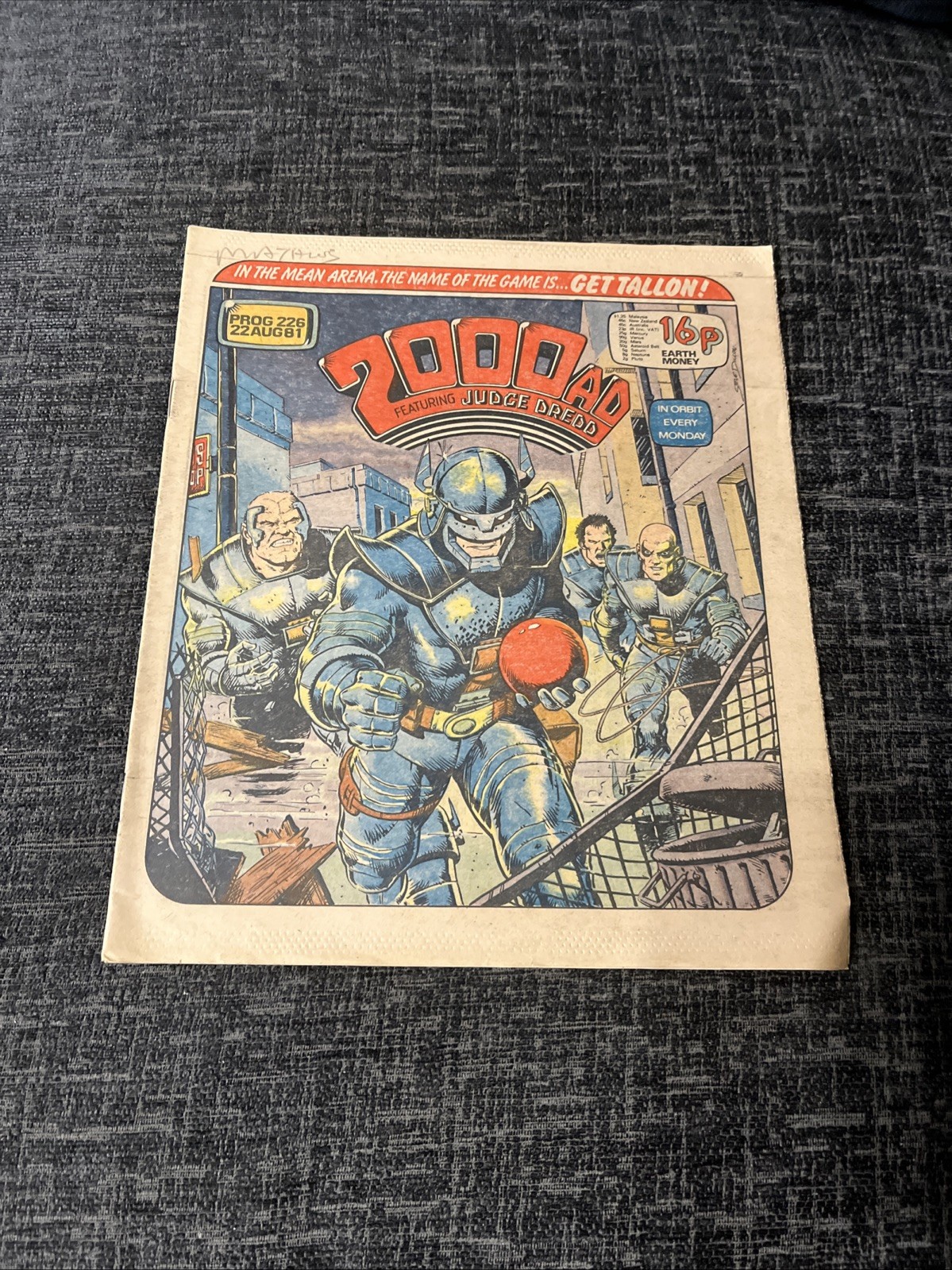 2000AD Comic - Prog 226 - 22 Aug 1981 - 3rd Dark Judges