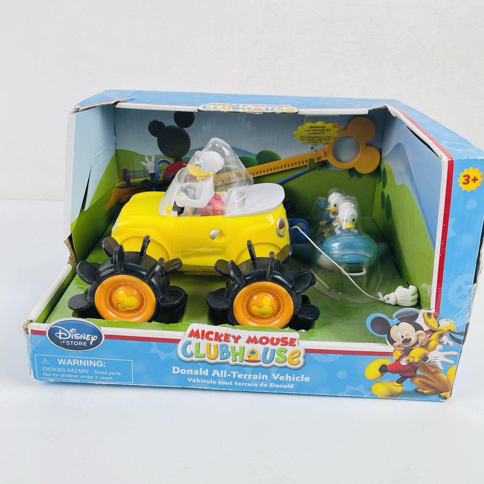 Disney Store Mickey ClubHouse Paperino veicolo fuoristrada con Huey Dewey leggi