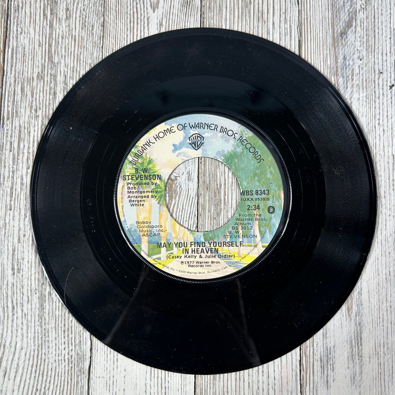 B.W. Stevenson - May You Find Yourself In Heaven 7" Single 1977 Warner Bros. Pop