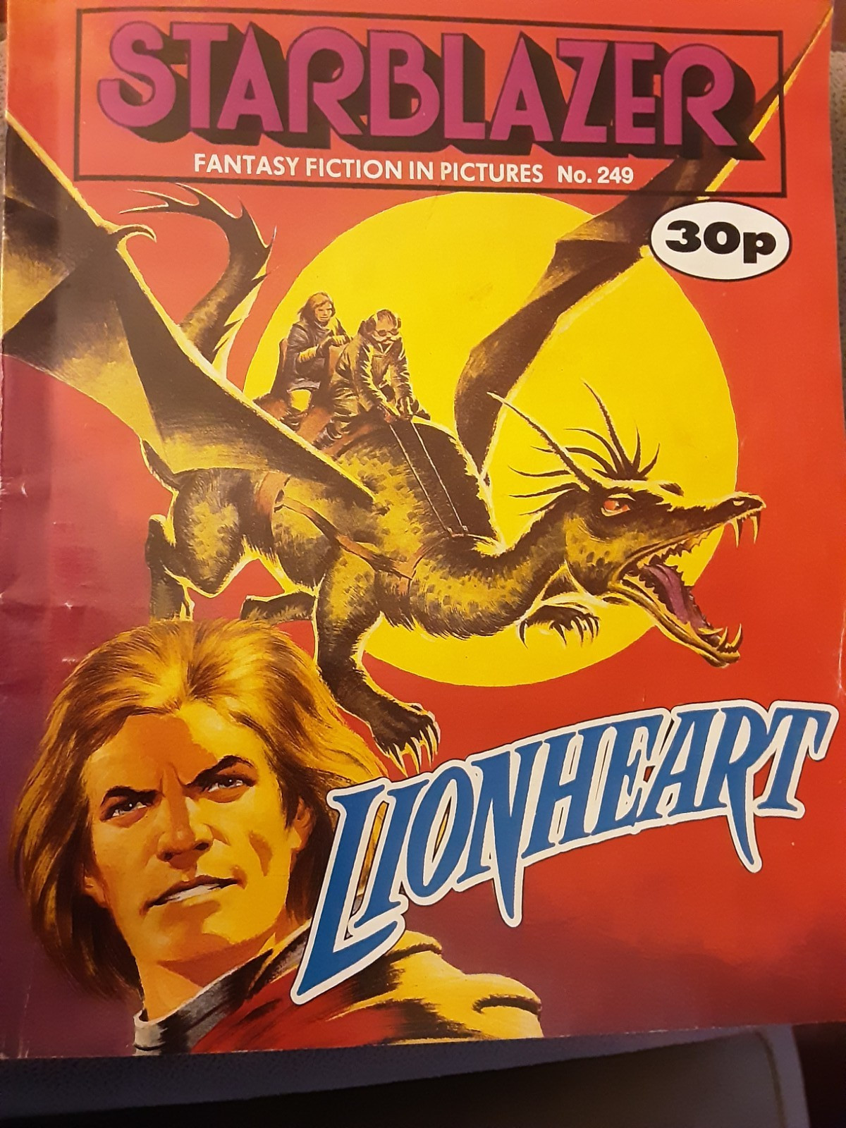 STARBLAZER FANTASY FICTION IN PICTURES COMIC NO 249 "LIONHEART" FROM 1989