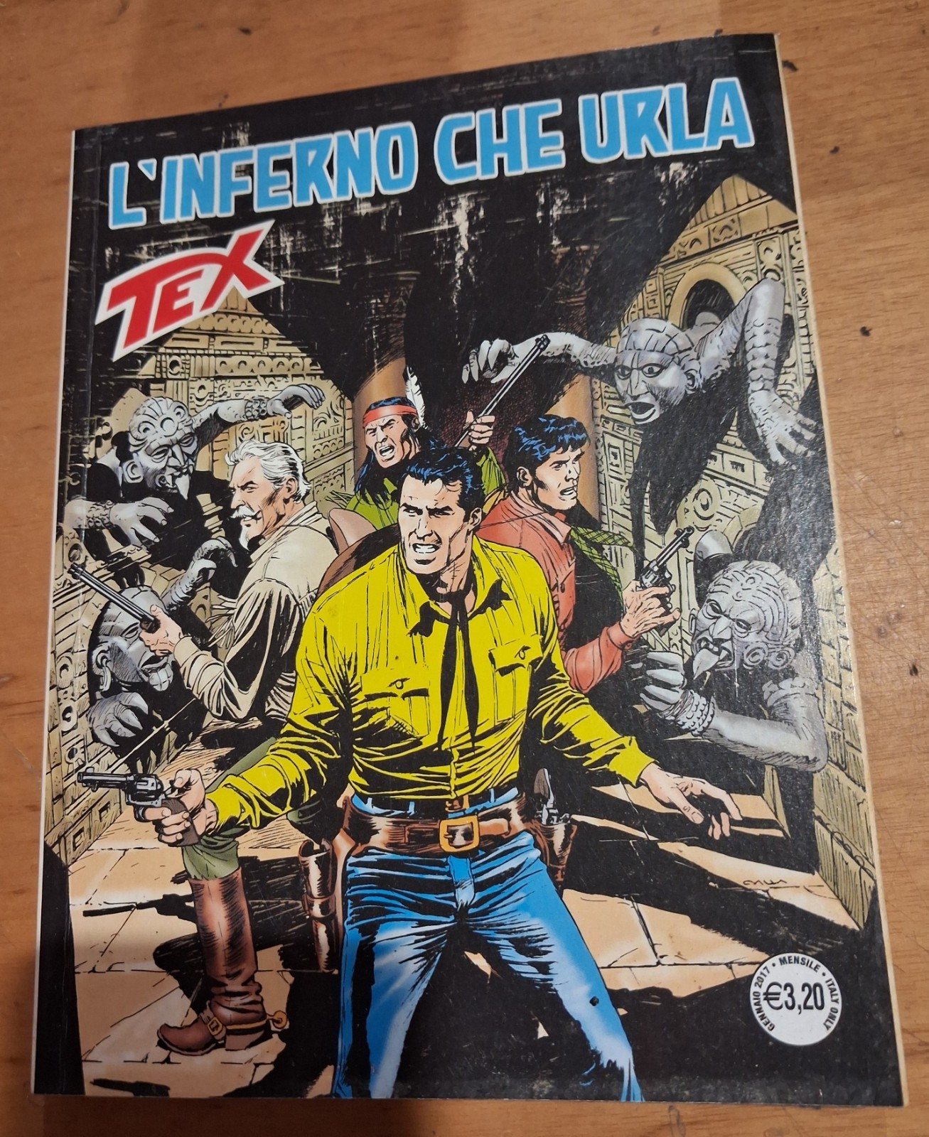 fumetto tex n.675 l'inferno che urla gennaio 2017 bonelli editore