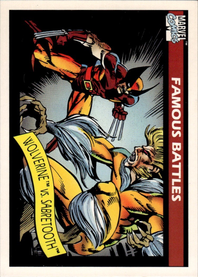 1990 Impel Marvel Universe #119 Wolverine / Sabretooth
