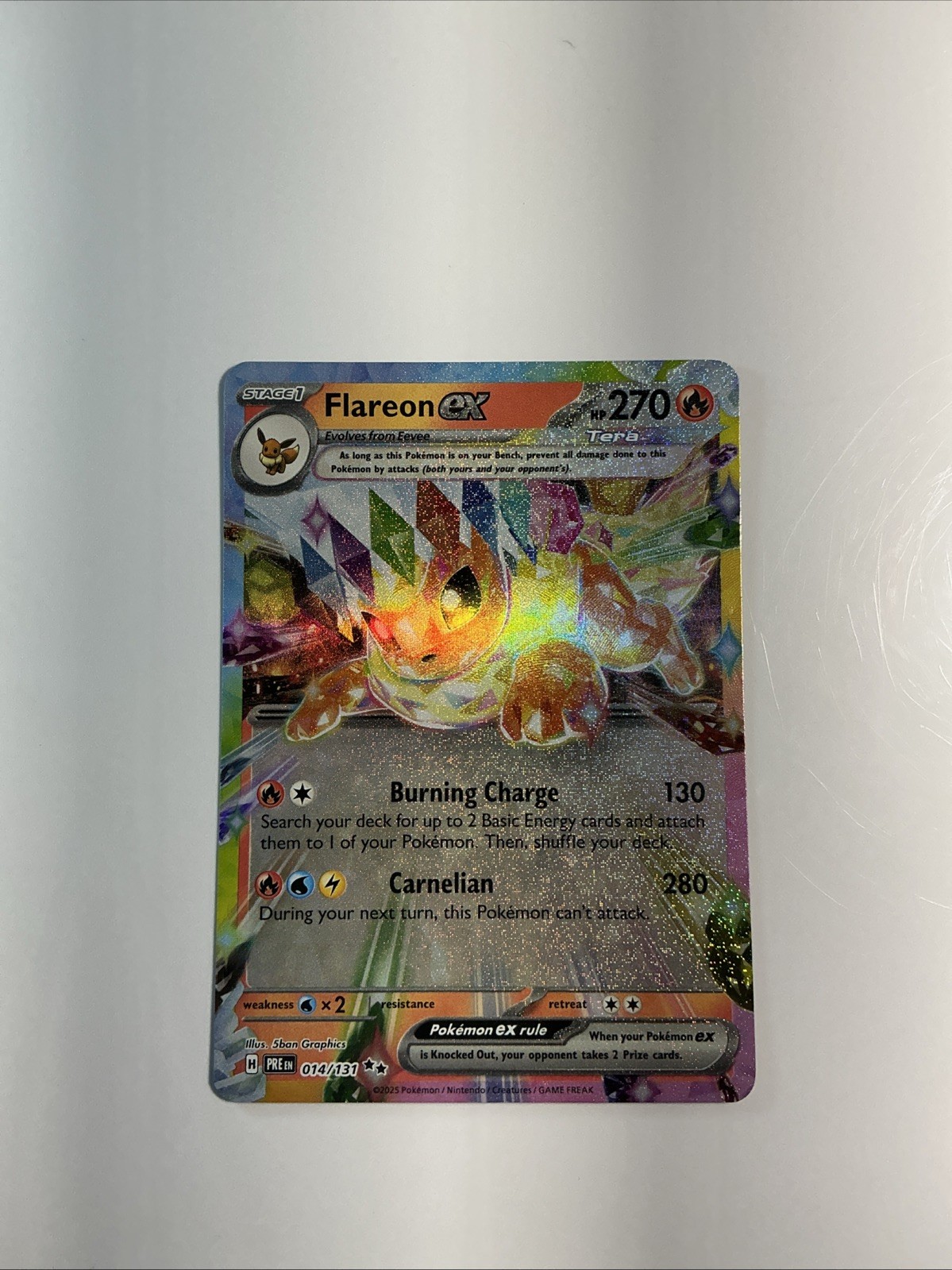 Flareon ex 014/131 Prismatic Evolutions Holo TCG Pokémon Card English