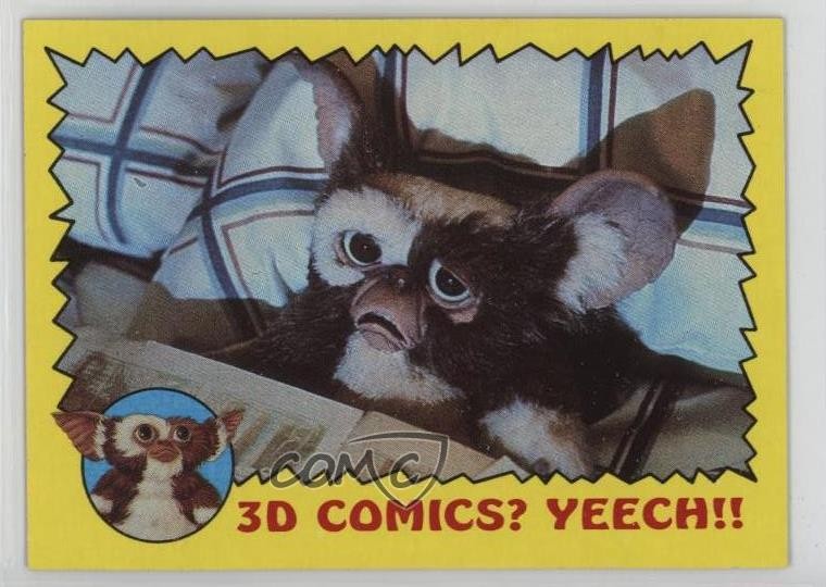 1984 Topps Gremlins Gizmo 3D Comics? Yeech!! #16 10ou