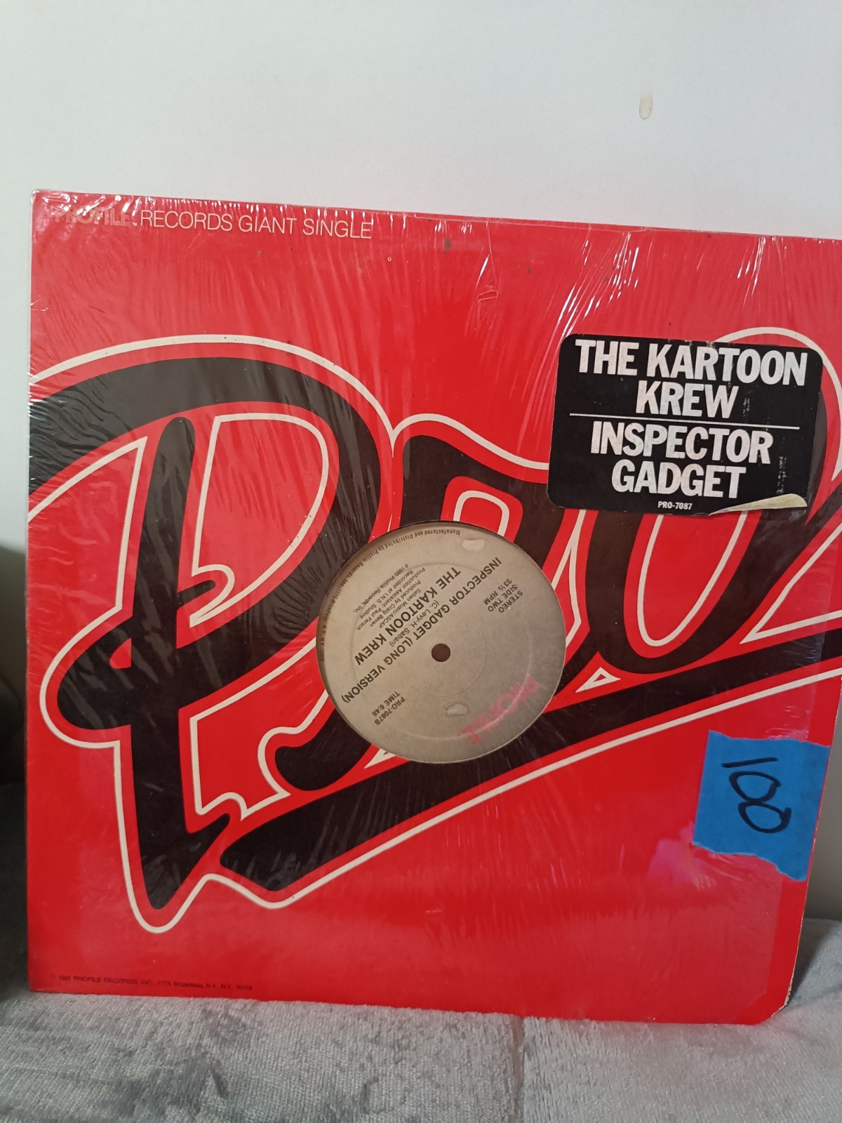The Kartoon Krew ‎– Inspector Gadget 12" Vinyl 1985 Profile Records ‎– PRO-7087