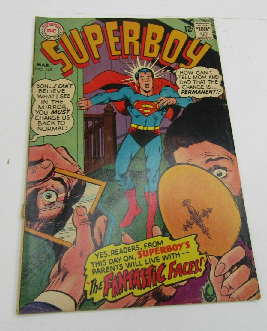 Superboy #145 (marzo 1968) I volti fantastici!