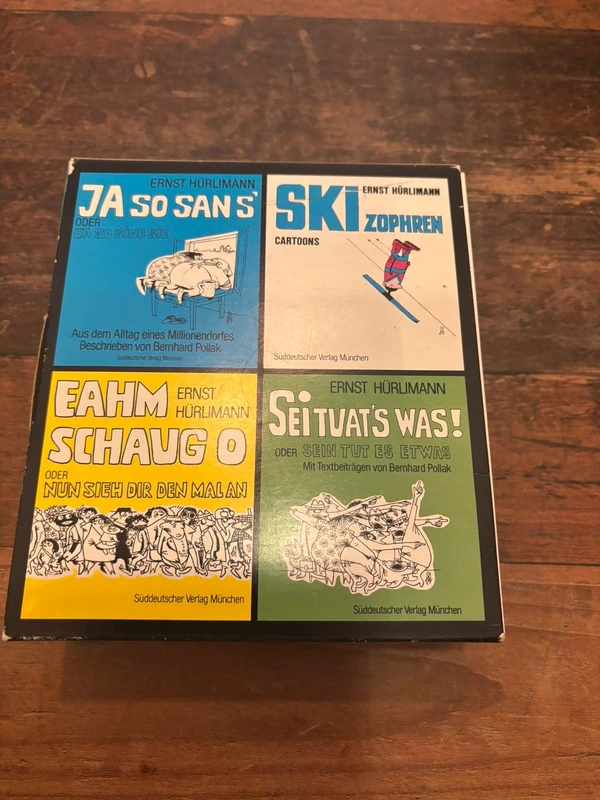 4 x lustige Bücher von Ernst Hürlimann Sammelbox
