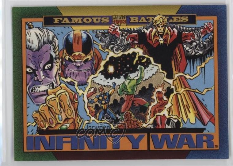 1993 SkyBox Marvel Universe Series IV Famous Battles Infinity War #156 12zm