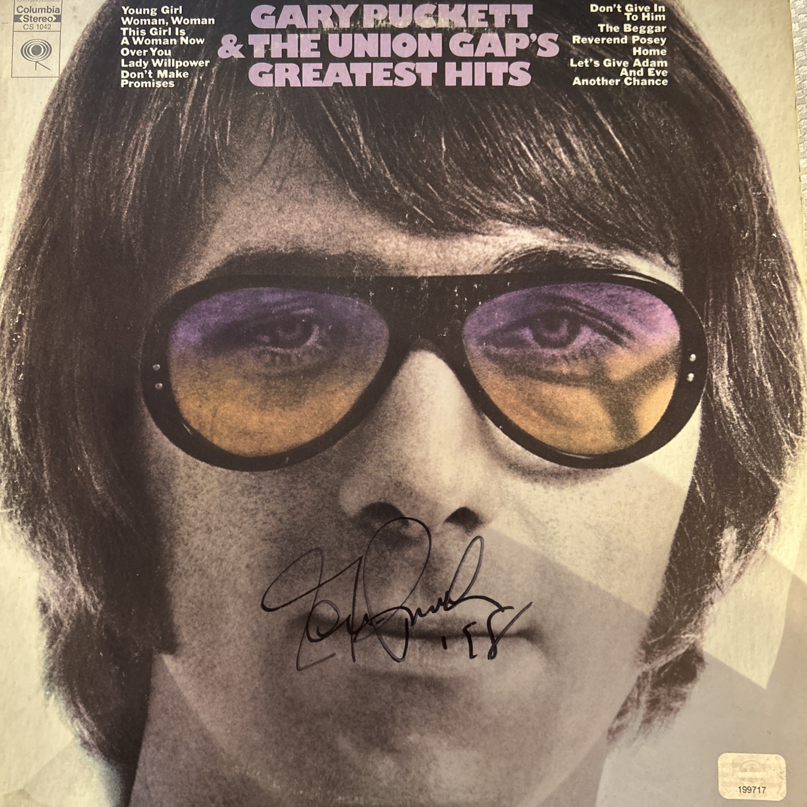 Gary Puckett And The Union Gap’s Greatest Hits autographed Vinyl With Coa