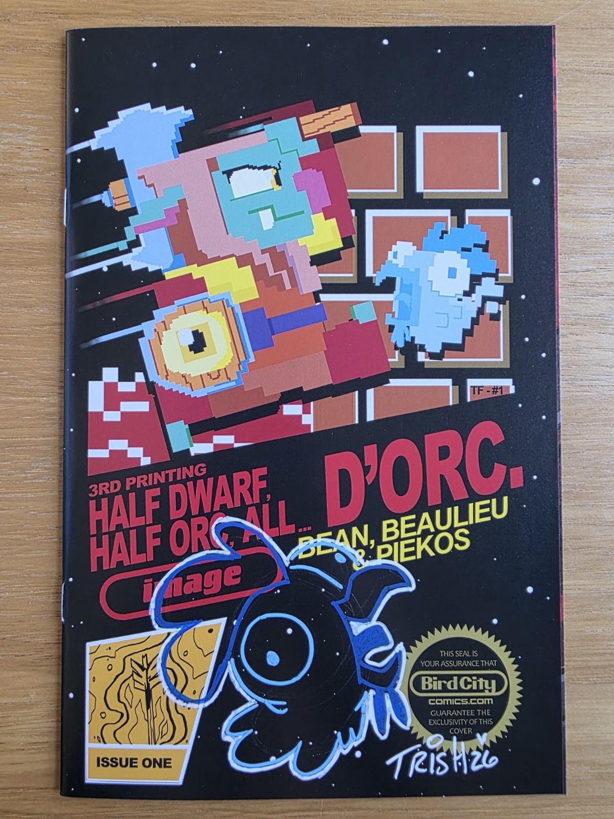 D'ORC #1 Immagine 2026 Bird City terza stampa osservazione Forstner! Omaggio a Mario 8 bit quasi nuovo+
