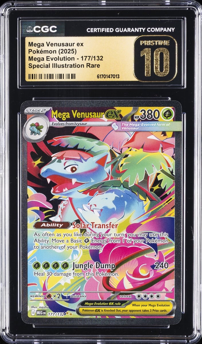 2025 MEGA EVOLUTION #177/132 MEGA VENUSAUR EX CGC 10 PRISTINE