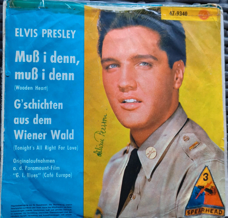 Single Elvis Presley wooden heart