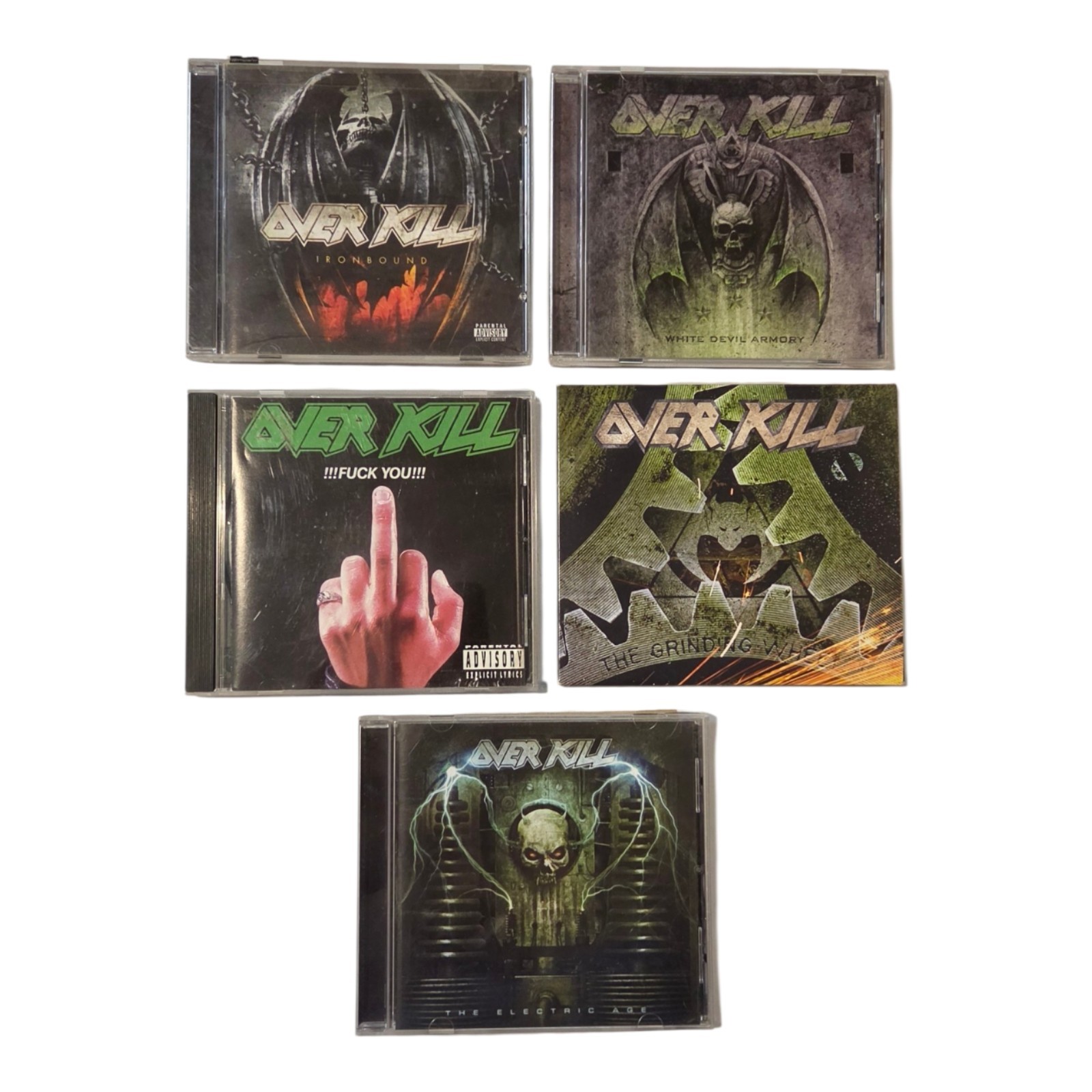 OVERKILL Thrash Metal Speed Metal Heavy Metal Band Music CD Collection Lot of 5