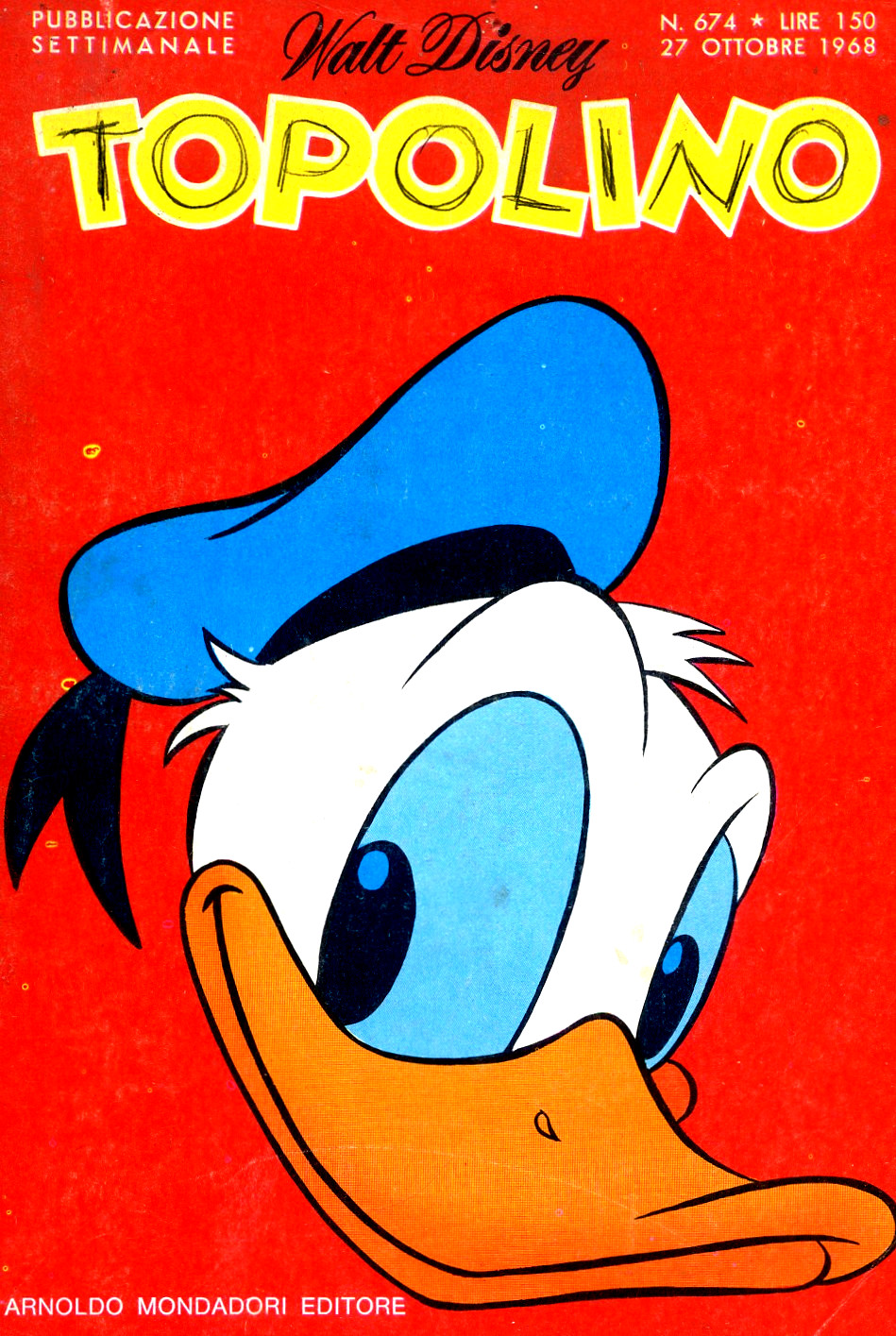 TOPOLINO LIBRETTO N°674/ 27 Ottobre 1968 - MONDADORI ORIGINALE DISNEY