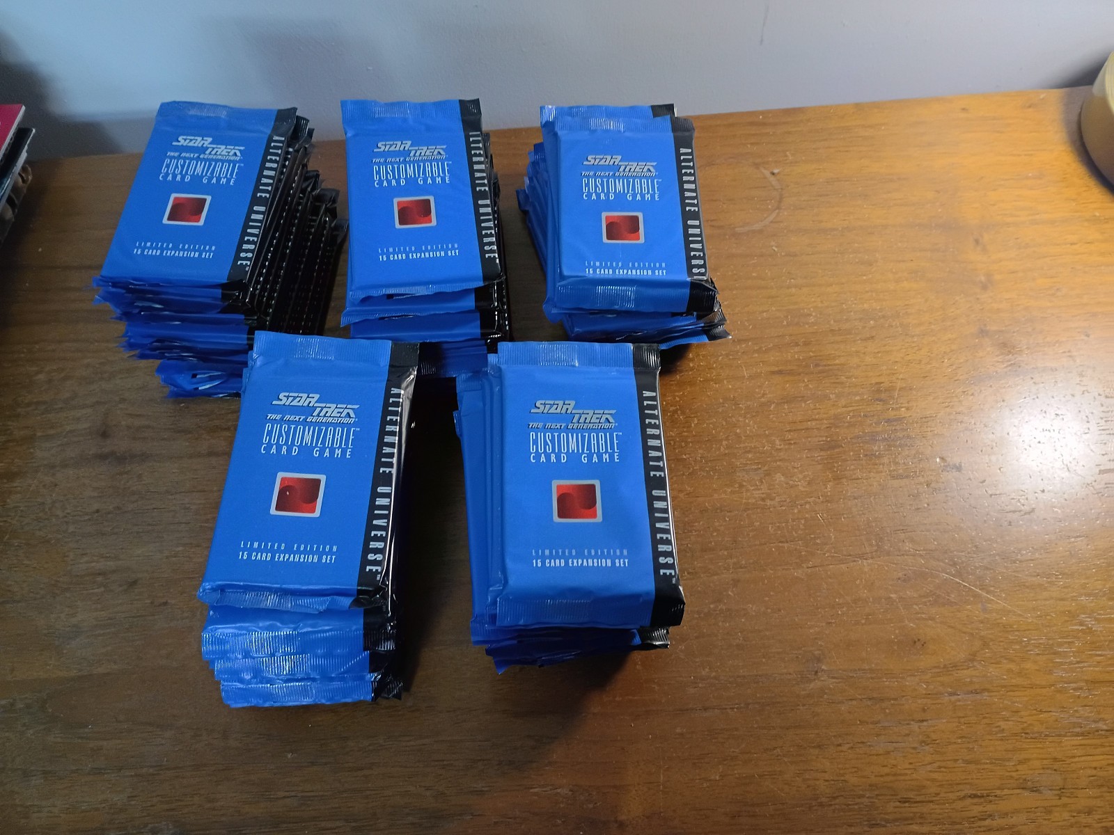 13 STAR TREK TNG CCG ALTERNATE UNIVERSE BOOSTER PACK ESPANSIONE LIMITATA MAI APERTO