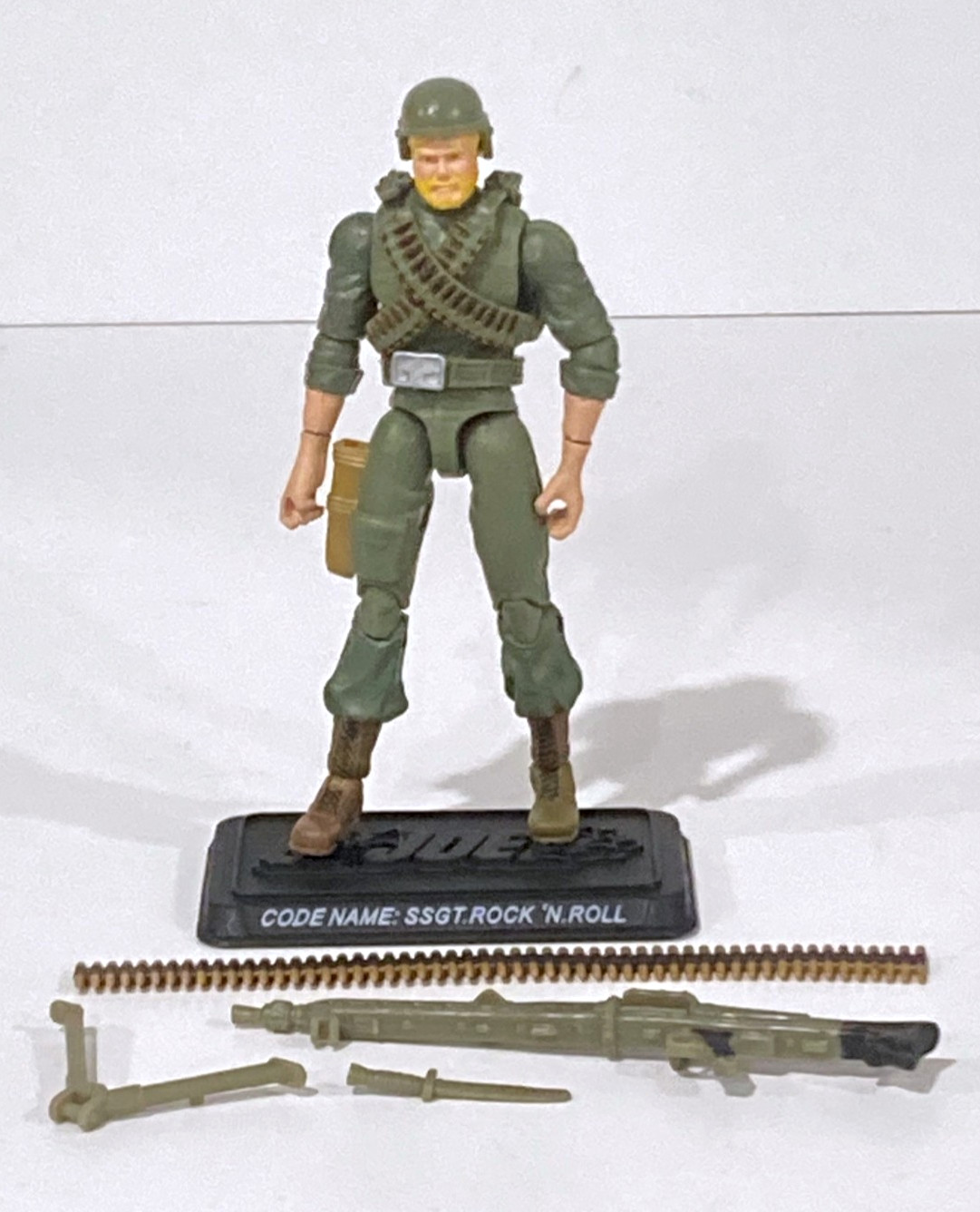 GI Joe 2008 Rock N Roll V1 Machine Gunner 25th Anniversary 3.75" Action Figure