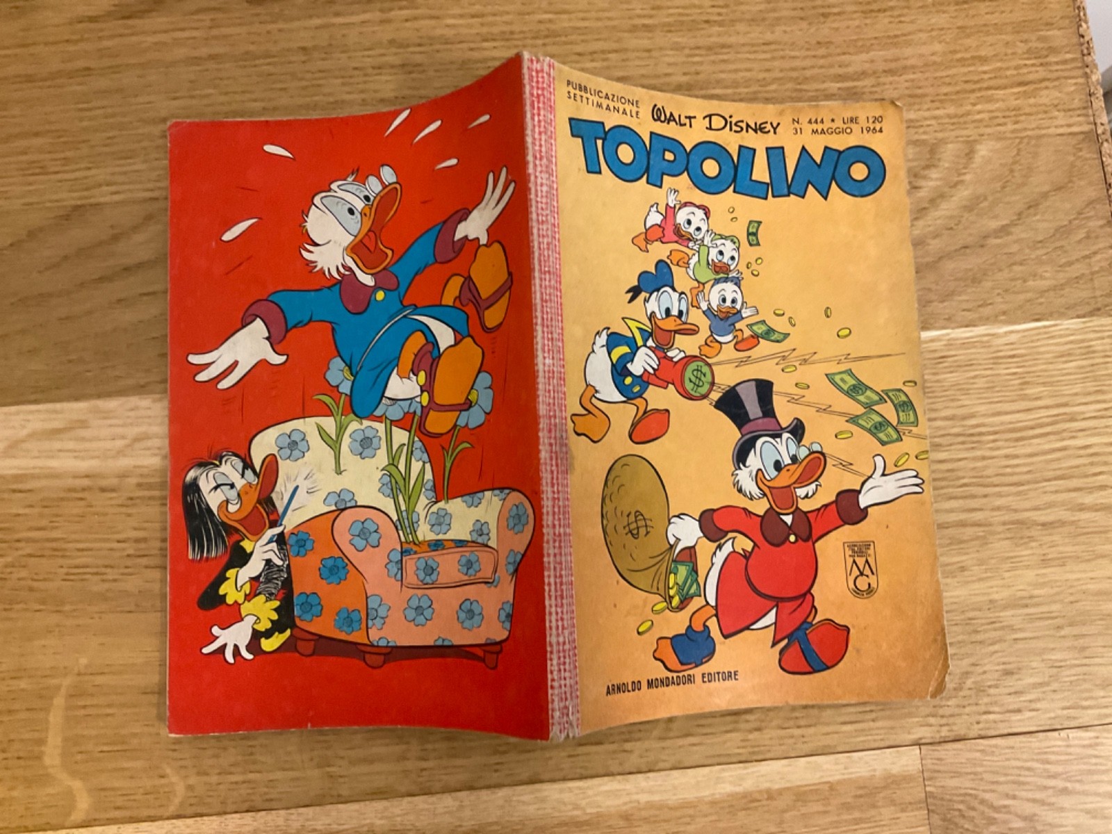 TOPOLINO LIBRETTO N.444 MONDADORI DISNEY 1964  SI BOLLINO,